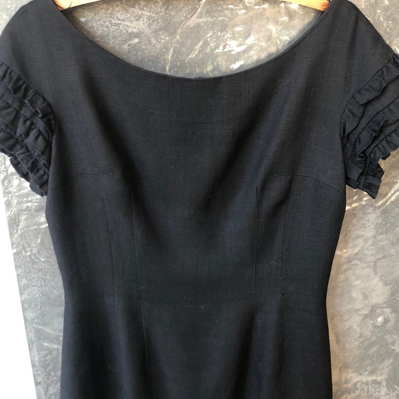 Gorgeous Anne Fogerty vintage linen dress sz 10 - Picture 4 of 11